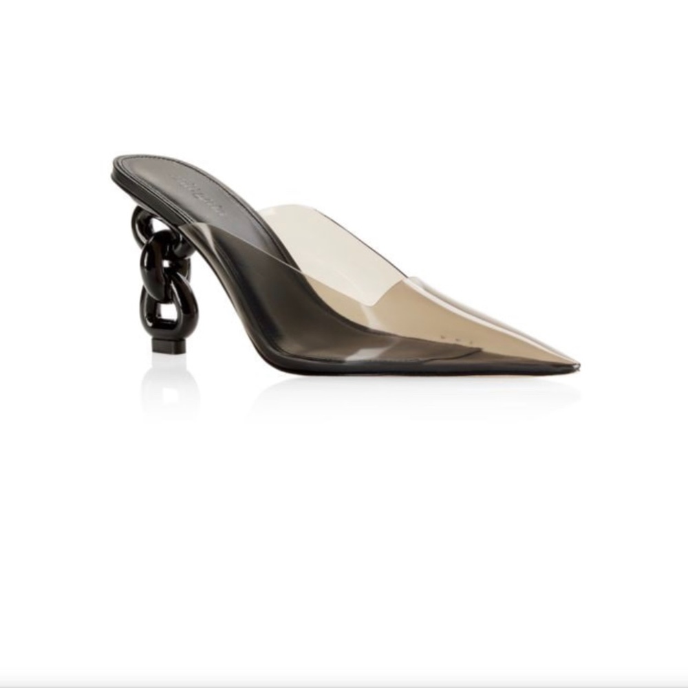Cult Gaia Carmen Chain-Heel Mules